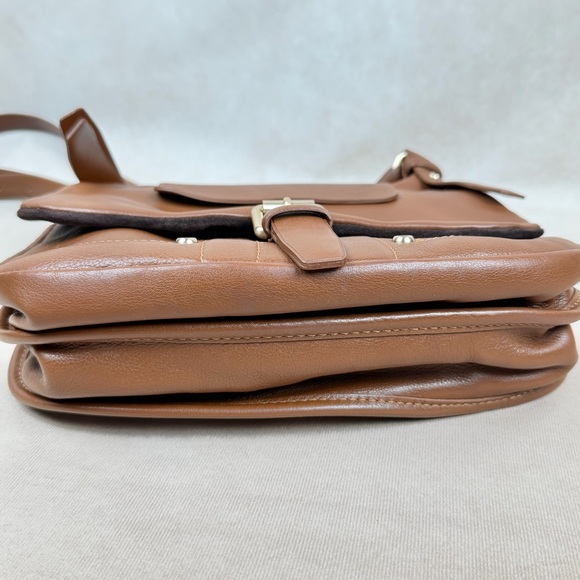 Longchamp Brown Pebbled Leather Crossbody / Shoulder Bag | Adjustable Strap - Picture 12 of 17